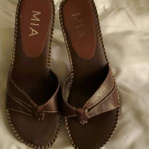 Mia low heel slip on dress sandles